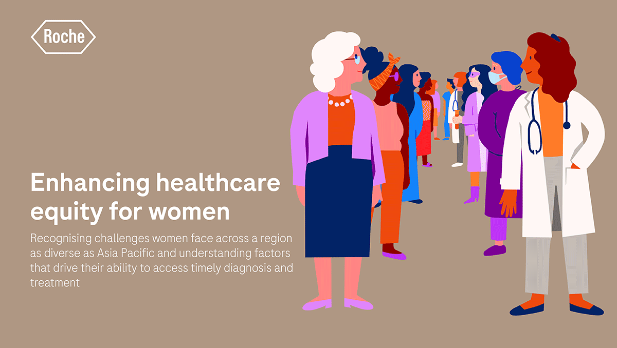 Enhancing Healthcare Equity for Women in Asia Pacific - Roche Results infographics banner img - Freedom to Be